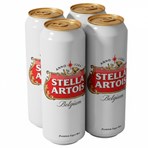 Stella Artois Lager Beer Cans 4 x 568ml