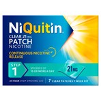 NiQuitin Clear Patch Step 1 21mg, 14 Patches Stop Smoking Aid