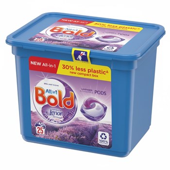 Bold All-in-1 Pods Washing Liquid Capsules Lavender & Camomile 25 Washes