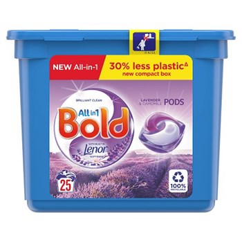 Bold All-in-1 Pods Washing Liquid Capsules Lavender & Camomile 25 Washes