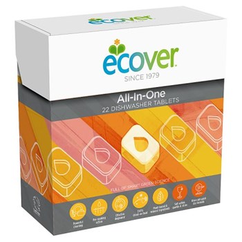 Ecover All-in-One Dishwasher Tablets Lemon & Mandarin 22 Tablets 44g