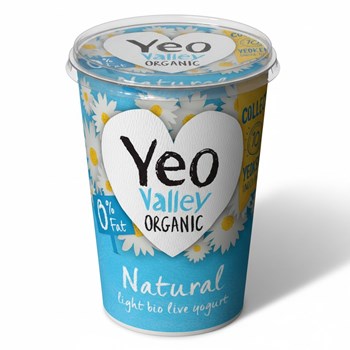Yeo Valley Organic 0% Fat Natural Light Bio Live Yogurt 500g