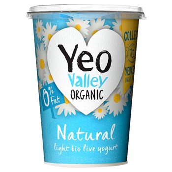Yeo Valley Organic 0% Fat Natural Light Bio Live Yogurt 500g