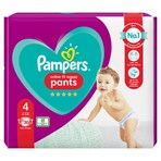 Pampers Active Fit Nappy Pants Size 4, 30 Nappies, 9-15kg, Essential Pack