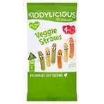 Kiddylicious Veggie Straws Baby Snack 9 Months+ Multipack 4 x 12g