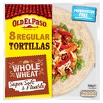 Old El Paso 8 Regular Super Soft & Flexible Whole Wheat Tortillas 326g