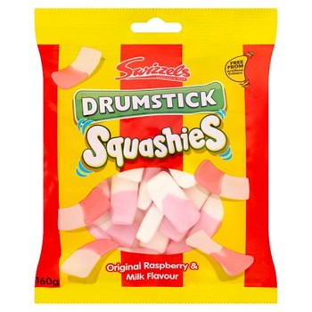 Swizzels Drumsticks Squashies Original Raspberry & Milk Flavour