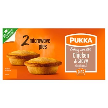 Pukka 2 Chicken & Gravy Shortcrust Microwave Pies