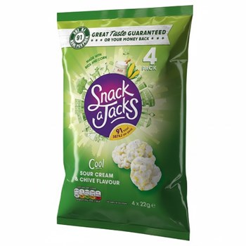 Snack a Jacks Sour Cream & Chive Multipack Rice Cakes 4x22g