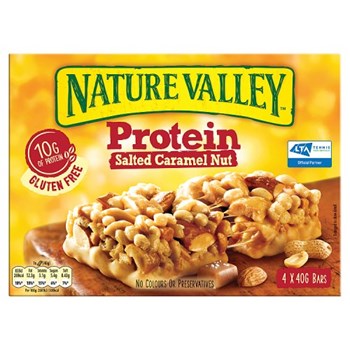 Nature Valley Protein Salted Caramel Nut Cereal Bars 4 x 40g