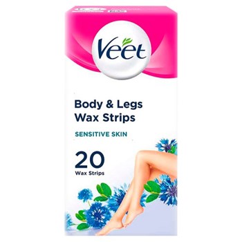 Veet Body Wax Strips for Sensitive Skin 20 Double Sided Strips 40 Pack