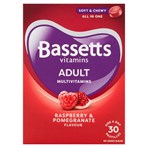 Bassetts Vitamins Multivitamins Raspberry & Pomegranate Flavour One a Day Adults 30 S
