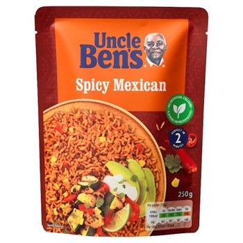 Uncle Bens Spicy Mexican Microwave Rice 250g
