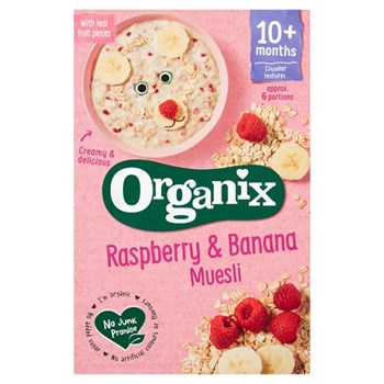 Organix Raspberry & Banana Organic Baby Muesli 200g