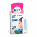 Veet 20 Face Wax Strips Sensitive Skin with Easy-Gel