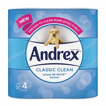 Andrex Classic Clean Toilet Tissue 4 Roll