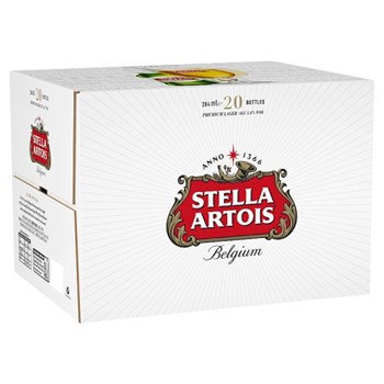 Stella Artois Belgium Premium Lager Bottles 20 x 284ml