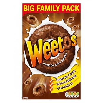 Weetos Chocolate Hoops Cereal 500g