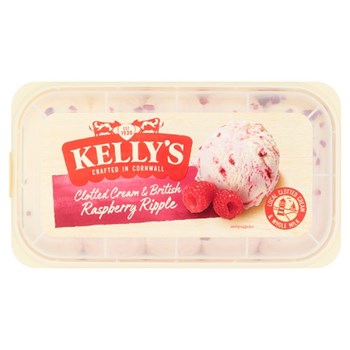 Kelly's Cornish Clotted Cream & British Raspberry Ripple Ice Cream 950ml