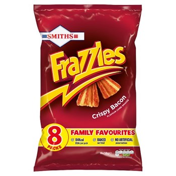 Smiths Frazzles Crispy Bacon Multipack Snacks 8x18g