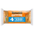 Warburtons Gluten Free 4 Super Soft Sliced Square Rolls