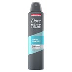Dove Men+Care Clean Comfort Aerosol Antiperspirant Deodorant 250 ml