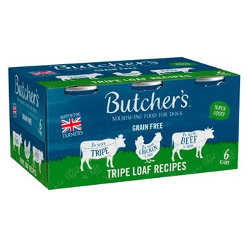 Butcher's Tripe Loaf Recipes Wet Dog Food Tins 6 x 400g