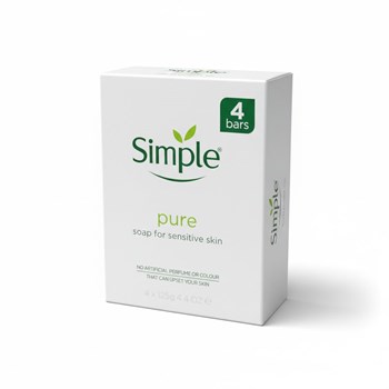 Simple Pure Soap for Sensitive Skin 4 x 125g