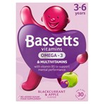 Bassetts Vitamins Omega-3 & Multivitamins Blackcurrant & Apple Flavour 3-6 Years 30 Soft & Chewies