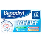 Benadryl Allergy Relief 12 Capsules
