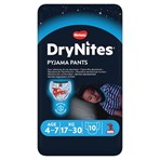 Huggies DryNites, Pyjama Pants, Boy, 4-7 Years (17-30kgs), 10 Pants