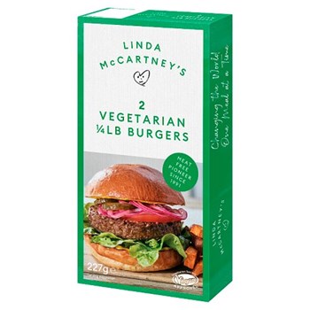 Linda McCartney's 2 Vegetarian 1/4 lb Burgers 227g