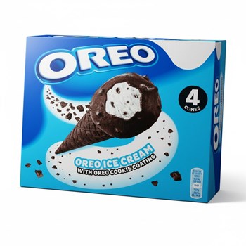 Oreo Ice Cream Cones with Oreo Cookie Coating 4 x 110ml