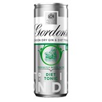 Gordon's Special Dry London Gin and Slimline Tonic Ready to Drink 250ml Can