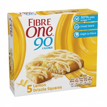 Fibre One 90 Calorie Lemon Drizzle Squares 5 x 24g (120g)