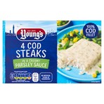 Young's 4 Cod Steaks in a Creamy Parsley Sauce 560g
