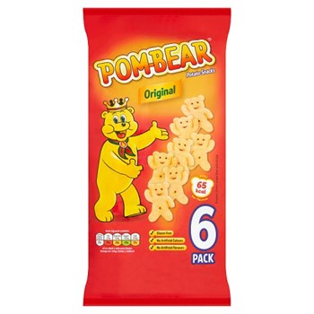 Pom-Bear Original Multipack Crisps 6 Pack