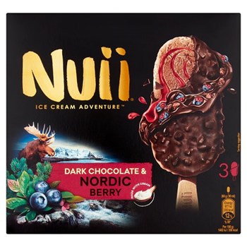 Nuii Dark Chocolate & Nordic Berry Ice Cream 3 x 90ml