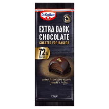 Dr. Oetker 72% Extra Dark Chocolate Bar 150g