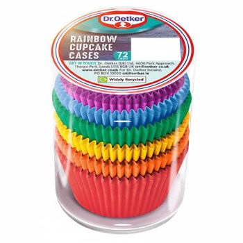 Dr. Oetker 72 Rainbow Cupcake Cases