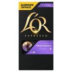 L'OR Espresso Profondo Lungo Intensity 8 Aluminium Coffee Pods x10