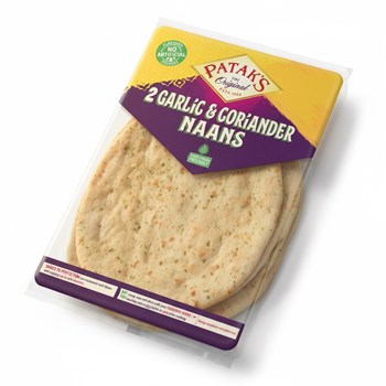 Patak's Garlic & Coriander Naan Breads x 2