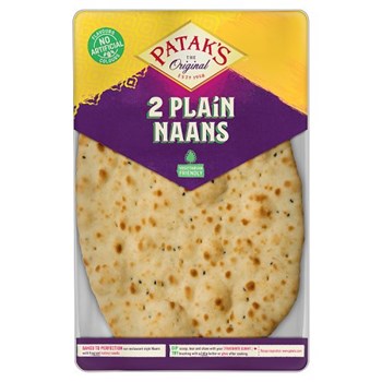 Patak's Plain Naan Breads x 2