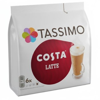 Tassimo Costa Latte Coffee Pods x6