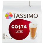 Tassimo Costa Latte Coffee Pods x6