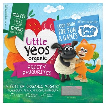 Little Yeos Organic Fruity Favourites Yogurt 4 x 90g (360g)