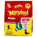 Maryland Minis Choc Chip Cookies 6 Mini Bags 118.8g