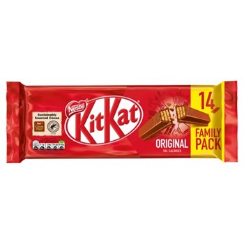 Kit Kat 2 Finger Milk Chocolate Biscuit Bar Multipack 14 Pack