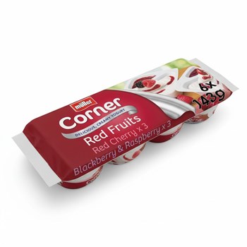 Muller Corner Mixed Red Fruits Yogurts 6 x 143g