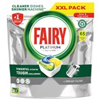 Fairy Platinum All In One Dishwasher Tablets Lemon, 65 Tablets